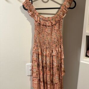 Floral Ruffle Off-Shoulder Dress